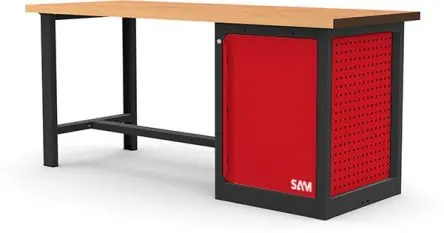 Produktfoto 1 von SAM ETAB-200M1E Werkbank Metall Werkbank L. 2000 mm B. 880mm H. 750 mm