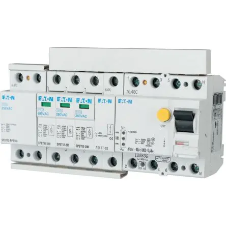 Produktfoto 1 von Eaton, Überspannungsschutz, 3-phasig, 1.5 kV 12.5 kA DIN-Hutschiene xPole - SPBT12