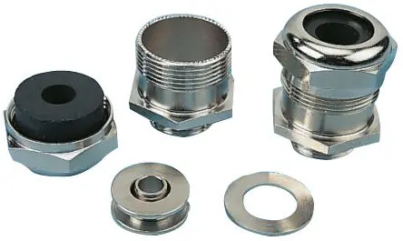 Produktfoto 1 von Agro Progress MS EMC Rapid Kabelverschraubung, PG29 Messing vernickelt Metallisch 19 mm/ 23 mm, IP68