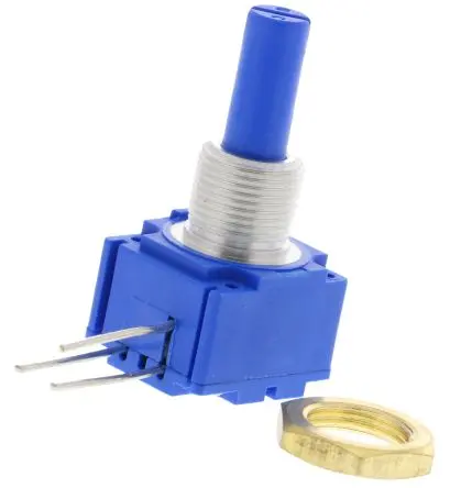 Bourns 93 Frontplattenmontage, Durchsteckmontage Drehen Potenziometer 1 kΩ 10 % / 2 W, Schaft-Ø 6 mm