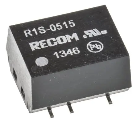 Produktfoto 1 von Recom R1S DC/DC Konverter, 15V dc OUT 66 mA Oberfläche 5.5V dc 1 kV dc 1 W -40 °C 100 °C