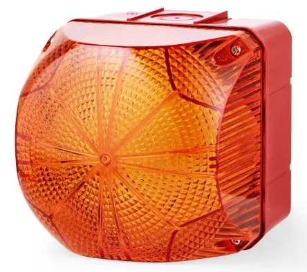 Produktfoto 1 von AUER Signal QDS LED Dauer, Filament/Warnsummer Signalleuchte 48V ac/dc Gelb Oberfläche, Halterung, Ø 94 mm x 97 mm IP66