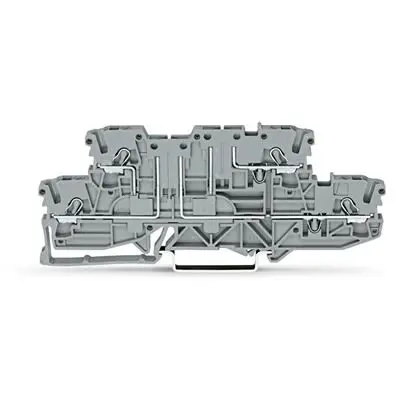 Produktfoto 1 von WAGO TOPJOB S Doppelstock Reihenklemmen 2 Grau, 2.5mm², 300V Einsteck-Anschluss IECEx/ATEX/CSA