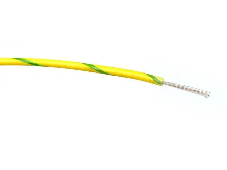 Produktfoto 1 von RS PRO Schaltdraht 100 m Grün, Gelb Ø 2.35 mm 24 Litzen Polyvinylchlorid
