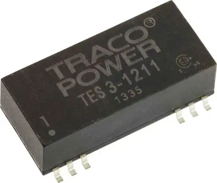 Produktfoto 1 von TRACOPOWER TES 3 DC/DC Konverter, 5V dc OUT 600 mA Oberfläche 18V dc 1.5 kV dc 3 W -40 °C 85 °C
