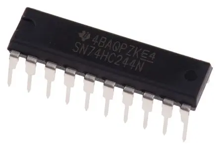 Produktfoto 1 von Texas Instruments Buffer & Line-Driver Buffer & Line-Driver HC 8-Bit Tri-State Nicht invertierend 20-Pin PDIP