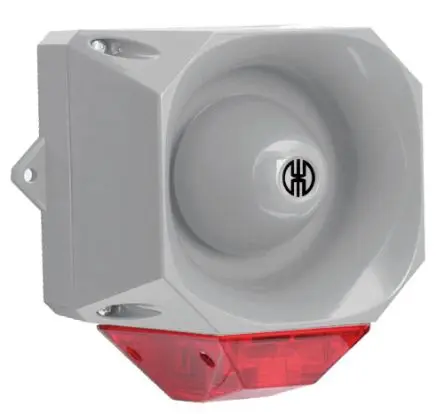 Produktfoto 1 von Werma 441 Xenon, Filament/Warnsummer-Licht Beacon-Sounder-Kombination 60V Rot IP65 Wand / 92 dB 105 dB @ 1m