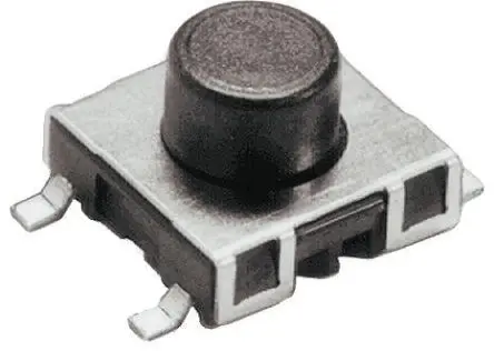 Produktfoto 1 von Schurter IP40 Taster SPST Taste, SMD 50mA 1.3 mm Schwarz Oberfläche B. 11.4mm L. 11.4 mm