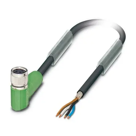 Produktfoto 1 von Phoenix Contact SAC-4P, 4-polig Sensor-Betätigungselementkabel, Rechtwinklig Buchse 4 / Nicht abgeschlossen, Länge 5 m