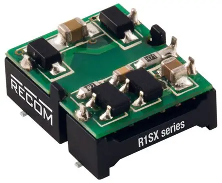Produktfoto 1 von Recom R1SX DC/DC Konverter, 5V dc OUT 200 mA Oberfläche 3.63V dc 1 kV dc 1 W -40 °C 100 °C