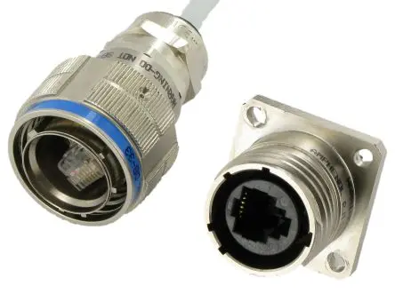 Produktfoto 1 von Amphenol Socapex RJF Buchse Cat5e Ethernet-Steckverbinder, 1-Port 8-polig Gerade