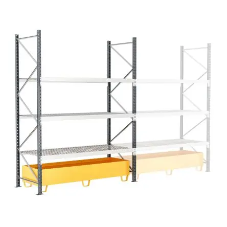 Produktfoto 1 von Manorga Regalsystem, Stahlblech, verzinkt, RAL 7024, 2500 mm x 2500mm, 1200 mm, 4500 kg Last