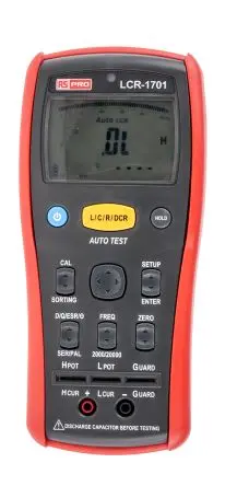 RS PRO LCR-1701 Tragbar LCR-Messgerät 20 mF 200 mΩ 20000 h Batterie AA, 100 kHz Balkendiagramm-Display mit automatischer