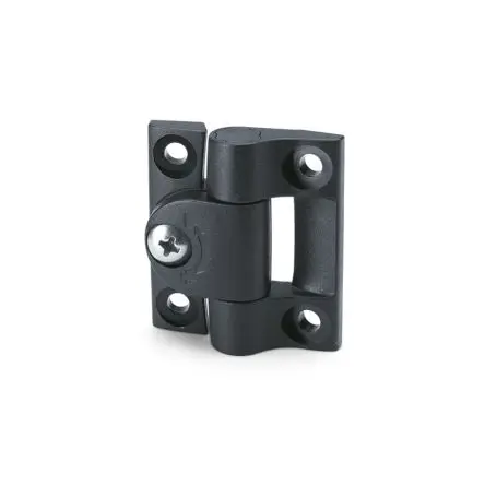 Produktfoto 1 von Elesa Polyoxymethylen (POM) Drehmomentscharnier Reibung Schraubbefestigung Selbstschließend, 14 mm x 36.5mm x 43 mm