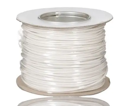 Produktfoto 1 von RS PRO 1015 Schaltdraht, 18 AWG 100 m Weiß Ø 3 mm 16 Litzen Polyvinylchlorid