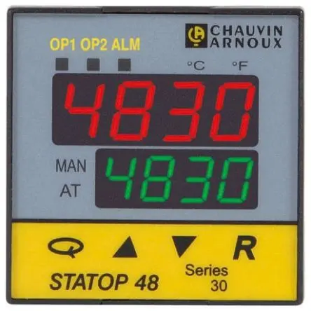 Pyro Controle STATOP 48 PID Temperaturregler Panel, 2 x Analog, Relais Ausgang/ Thermoelement Eingang 260V ac Ein-Aus