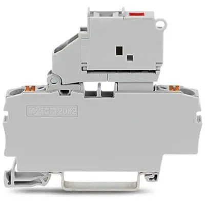 Produktfoto 1 von WAGO TOPJOB S Abgesicherter Anschlussklemmenblock 1 Grau, 2.5mm², 30V Einsteck-Anschluss Abgesichert IECEx/ATEX/CSA