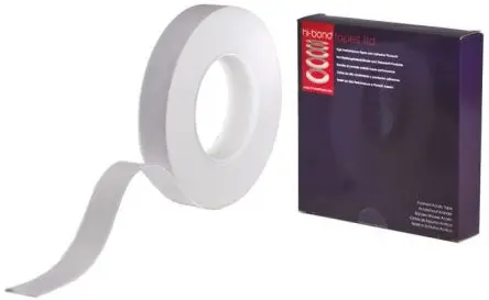Produktfoto 1 von Hi-Bond VST 7025W Acrylschaum Schaumstoff Klebeband doppelseitig, Weiß, Stärke 0.25 mm, 19mm x 33 m, 4.7N/cm
