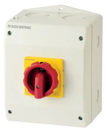 Produktfoto 1 von Socomec COMO CS Nockenschalter 25 A, 3-phasig, 2-Stufen Griff Ummantelungsklemme