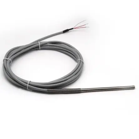 Produktfoto 1 von Prosensor Widerstands-Temperaturfühler (RTD) Temperatursensor Edelstahl Ø 6 mm 3 x 100 mm Class A, -50 °C → 180 °C, 2 m