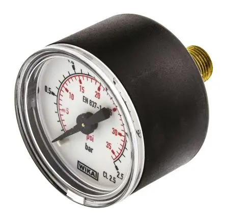 Produktfoto 1 von WIKA 111.12 Manometer 40 mm 0 bar → 2.5 bar ±2.5 % Kunststoff Gehäuse, ISO-kalibriert