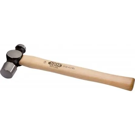 Produktfoto 1 von SAM Hammer, Kugelhammer aus Stahl 775 g Metall-Stiel 355 mm