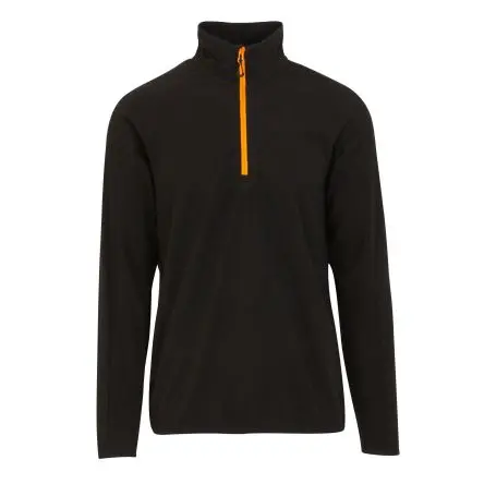 Produktfoto 1 von Regatta Professional TRF691 Unisex Fleece-Jacke, 100 % Polyester Schwarz, Orange Halb-Reißverschluss, Größe L, Größe L