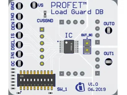 Produktfoto 1 von Infineon Power Switch Evaluierungskit, BTG7050-2EPL DAUGH BRD Evaluierungsplatine, für PROFET-Motherboard