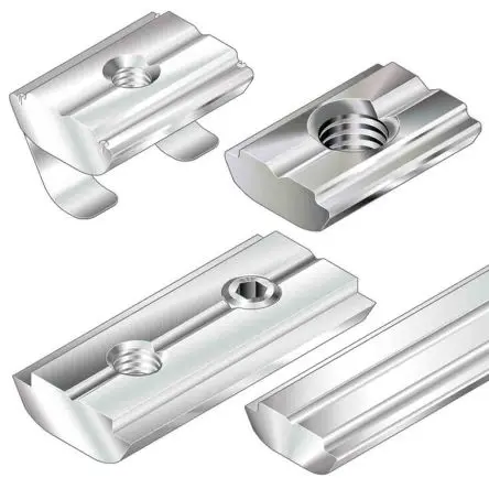 Produktfoto 1 von Bosch Rexroth T-SLOT STONE 10 M5 SUSPENDED Verbindungskomponente, Schiebeblock, Einschwenkbar, Befestigungs- und