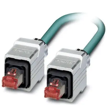 Produktfoto 1 von Phoenix Contact NBC Cat.5 Ethernet-Kabel, 1 m, Blau 2 Abgeschirmt Geschirmt, Aussen ø 6.4 mm Außen-ø , Polyurethan