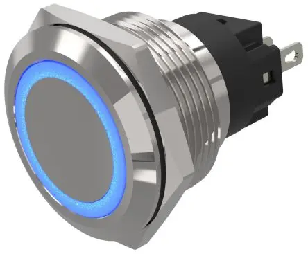 Produktfoto 1 von EAO 82 Blau Anzeige, Lötanschluss 24V ac/dc 22 mm, IP65, IP67