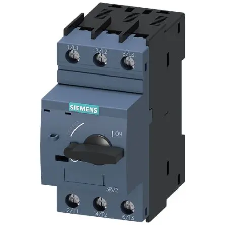Produktfoto 1 von Siemens 3RV2 SIRIUS Elektronischer Schutzschalter 20V 3, 0.5A DIN-Hutschiene 100 kA, Typ A L. 97 mm x 45mm