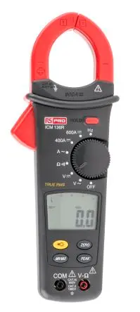 Produktfoto 1 von RS PRO ICM136R Stromzange AC/DC-Stromzange 600 A CAT III, CAT 600 V ac, 600 V dc / 600 A, 400 Ω