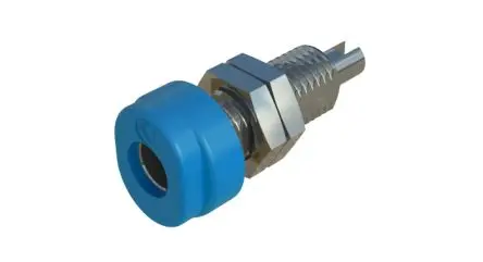 Produktfoto 1 von Hirschmann Test & Measurement 4 mm Buchse Blau Buchse für Laborstecker, Kontakt verzinnt, 60V dc 16A Lot
