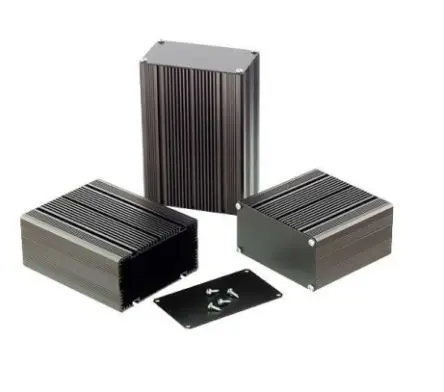 Produktfoto 1 von Nu-Tech Engineering E005; Universalgehäuse; Aluminium; Schwarz Geflanscht Breite 105 mm Höhe 60.5 mm