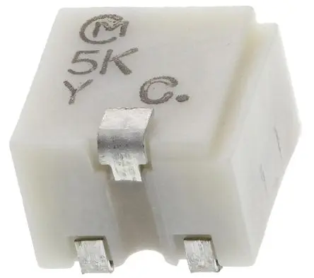 Produktfoto 1 von Bourns PVG5 12-Gang Oberfläche Trimm-Potentiometer, Einstellung von oben, 5 kΩ, 10 %, 0.25 W, J-Haken, L. 4.8 mm, L. 0.6