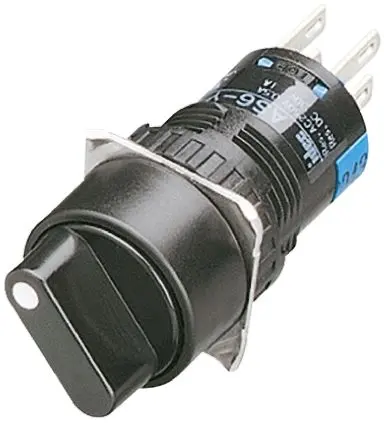 Produktfoto 1 von A6 Wahlschalter 3-Stufen Beleuchtet IP40, IP65, 2-poliger Umschalter Wurfwinkel 90 °