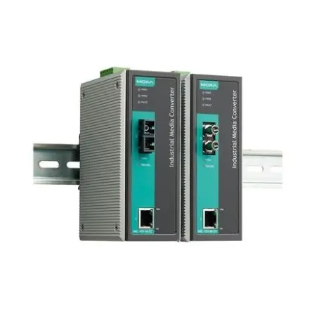 Produktfoto 1 von MOXA Ethernet-Medienkonverter 100Mbit/s, Voll-Duplex, Multimodus 5 km 100 Mbit/s, Anschluss: 10/100 T, RJ45