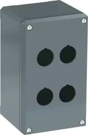 Produktfoto 1 von ABB Modular Metal Drucktastengehäuse, 4, Grau, Aluminium