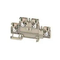Produktfoto 1 von Weidmüller Anschlussklemmenblock DIN-Schiene 2 Dunkelbeige, 4mm², 800V Einsteck-Anschluss IECEx/ATEX