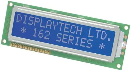 Produktfoto 1 von Displaytech Monochrom LCD, Alphanumerisch LED Schwarz 2 x 20, Hintergrund Blau, Parallel Interface
