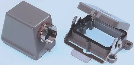 HARTING Han B Kappe für robusten Stromversorgungsstecker 1 Hebel 1, Anschlusshaube 48B Steckverbinderkappe, IP65