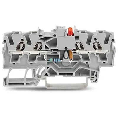 Produktfoto 1 von WAGO TOPJOB S Bauteil-Anschlussklemmenblock 1 Grau, 2.5mm² Einsteck-Anschluss