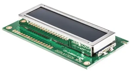 Produktfoto 1 von Displaytech 162B Monochrom LCD, Alphanumerisch LED Weiß 2 x 16, Hintergrund Schwarz, Parallel Interface