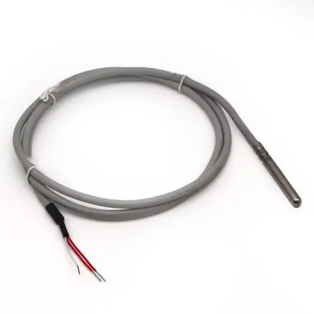 Produktfoto 1 von Prosensor Pt100 Temperatursensor Edelstahl Ø 6 mm 3 x 100 mm Class A, -50 °C → 180 °C, 1 m Leitung
