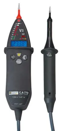 Produktfoto 1 von Chauvin Arnoux LED Spannungsprüfer, 1000 V ac, 1400 max. Durchgangsprüfung Batterie CAT IV