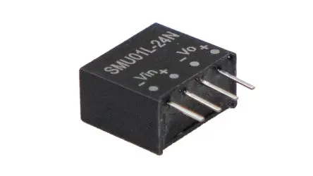Produktfoto 1 von MEAN WELL SMU01 DC/DC Konverter, 24V dc OUT 42 mA Oberfläche 5V dc 1500 V 1 W -40 °C 105 °C
