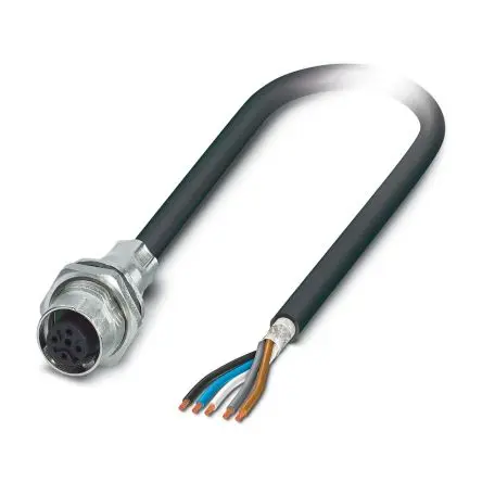 Produktfoto 1 von Phoenix Contact SACCBP-FS-5CON-M16/1.0-PUR SCO, 5-polig Sensor-Betätigungselementkabel, M12 Buchse 5 / Freies Kabelende,