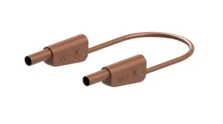 Produktfoto 1 von Staubli Messleitung 32A Stecker / Stecker, Braun Polyvinylchlorid-isoliert 75 cm, 1000V, 600 V