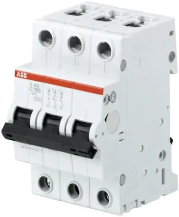 Produktfoto 1 von ABB S200 Miniaturüberlastschalter Typ B, Pol 3-polig 80A 440V ac, Abschaltvermögen 6 kA System Pro M Compact